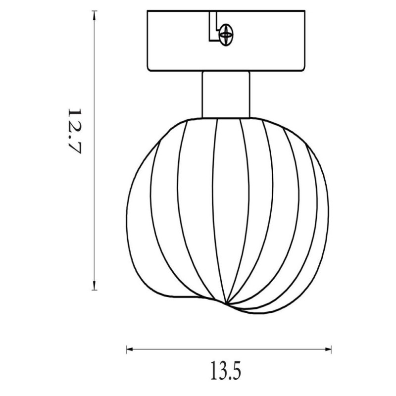 Searchlight-24122-1BK - Sunbeam - Black Wall Lamp with Clear & Amber Ribbed Glass