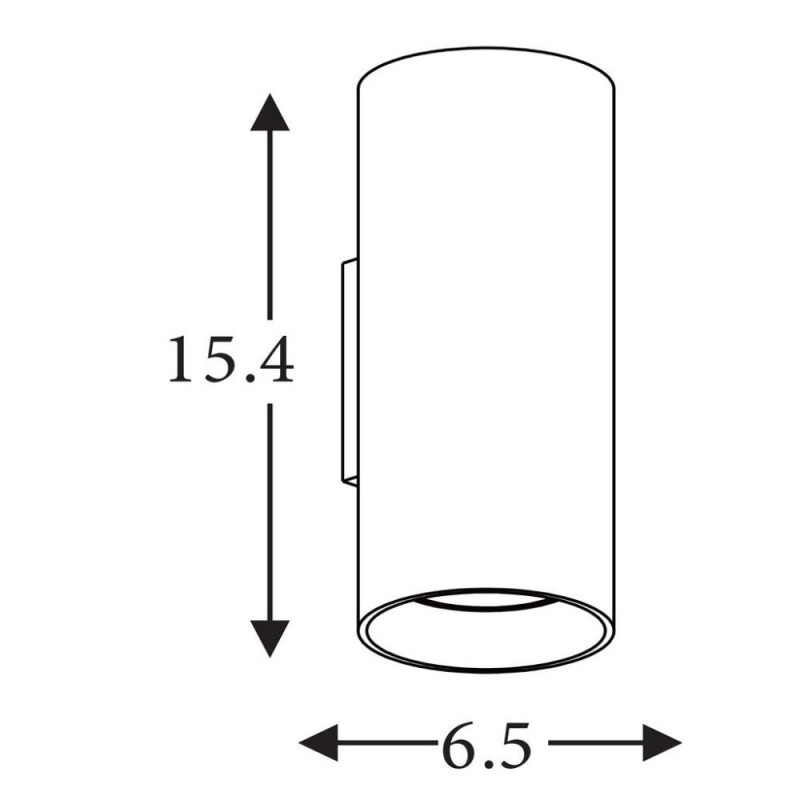 Searchlight-24125WH - Cyls - White Up & Down Wall Lamp
