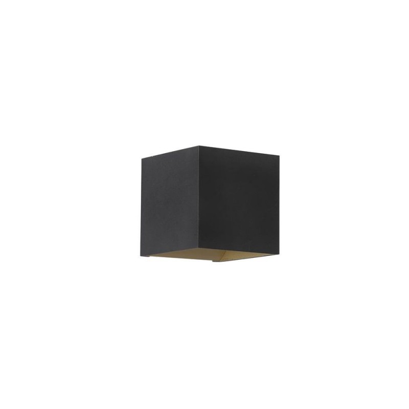 Searchlight-24127BG - Newton - Black and Gold Up & Down Square Wall Lamp