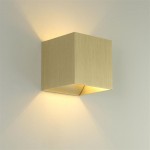 Newton - Gold Up & Down Square Wall Lamp