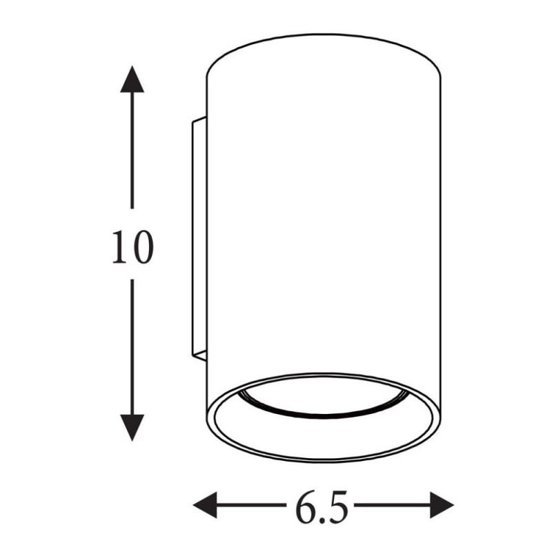 Searchlight-24130BK - Cyls - Black Wall Lamp