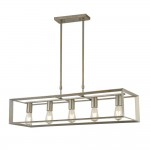 Heaton - Brushed Silver & Gold 5 Light over Island Fitting