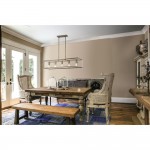 Heaton - Brushed Silver & Gold 5 Light over Island Fitting