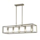 Searchlight-2415-5SI - Heaton - Brushed Silver with Gold 5 Light over Island Fitting