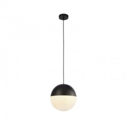 Endor - White Glass & Matt Black Single Pendant Endor - White Glass & Matt Black Single Pendant