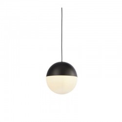 Endor - White Glass & Matt Black Single Pendant Endor - White Glass & Matt Black Single Pendant