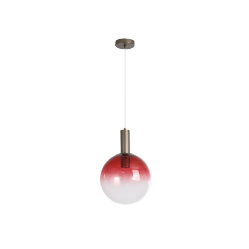 Searchlight-24183-1RE - Ombre - Latte Pendant with Red Ombre Glass