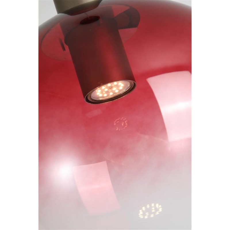 Searchlight-24183-1RE - Ombre - Latte Pendant with Red Ombre Glass
