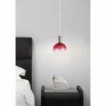 Ombre - Latte Pendant with Red Ombre Glass