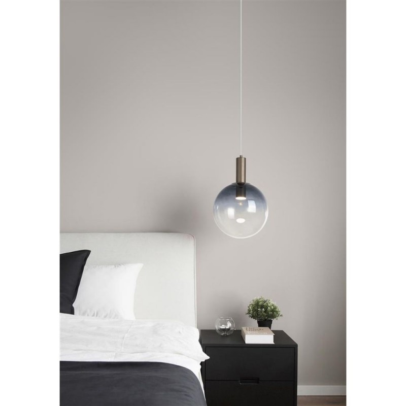 Searchlight-24183-1SM - Ombre - Latte Pendant with Smoked Ombre Glass