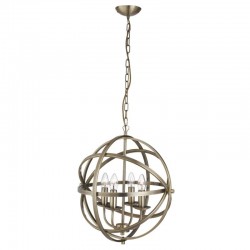 Orbit - Antique Brass 4 Light Spherical Cage Pendant Orbit - Antique Brass 4 Light Spherical Cage Pendant