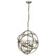 Searchlight-2474-4AB - Orbit - Antique Brass 4 Light Spherical Cage Pendant