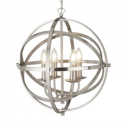 Orbit - Satin Silver 4 Light Spherical Cage Pendant Orbit - Satin Silver 4 Light Spherical Cage Pendant