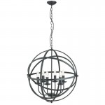 Orbit - Matt Black 6 Light Spherical Cage Pendant Orbit - Matt Black 6 Light Spherical Cage Pendant
