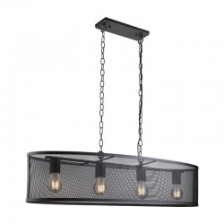 Fishnet - Black Mesh 4 Light over Island Fitting Fishnet - Black Mesh 4 Light over Island Fitting