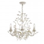 Almandite - Cream & Gold with Crystal 5 Light Centre Fitting