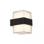 Pittsburgh - Black LED Wall Lamp with Clear & White Diffuser