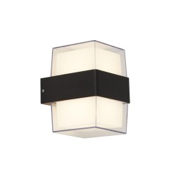 Pittsburgh - Black LED Wall Lamp with Clear & White Diffuser