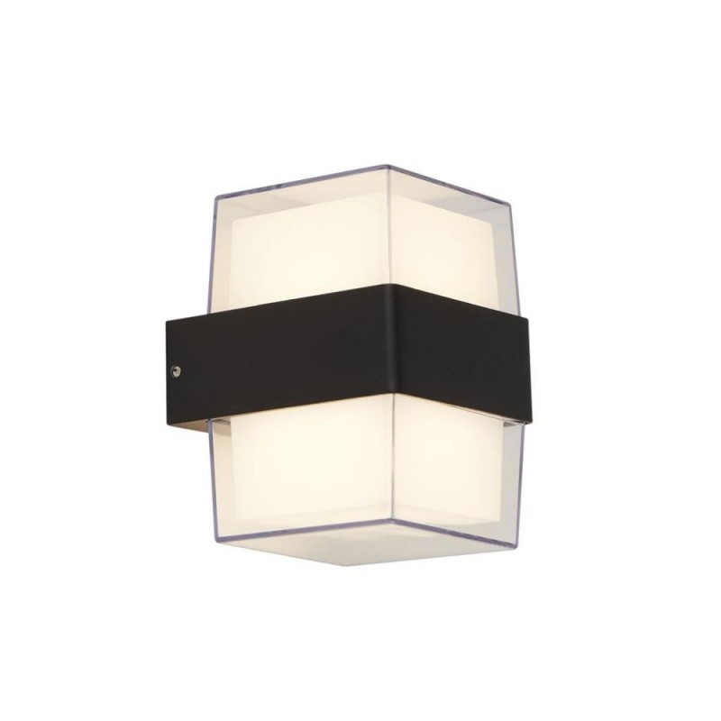Searchlight-25122-2BK - Pittsburgh - Black LED Wall Lamp with Clear & White Diffuser
