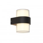 Pittsburgh - Black LED Wall Lamp with Clear & White Diffuser