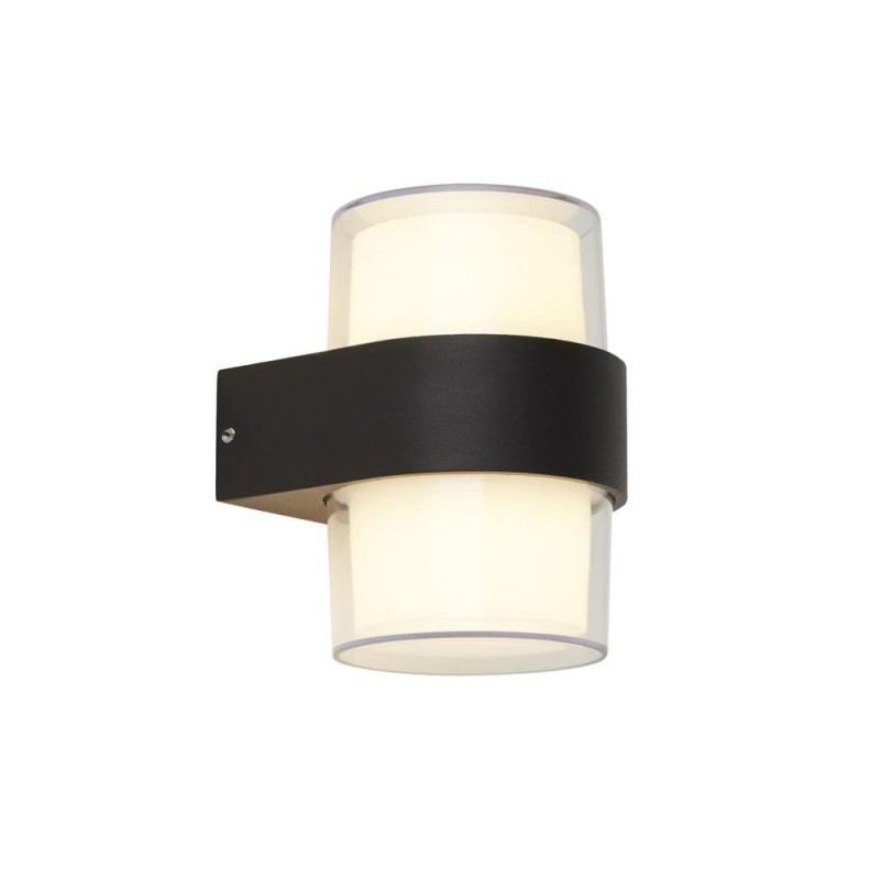 Searchlight-25123-2BK - Pittsburgh - Black LED Wall Lamp with Clear & White Diffuser