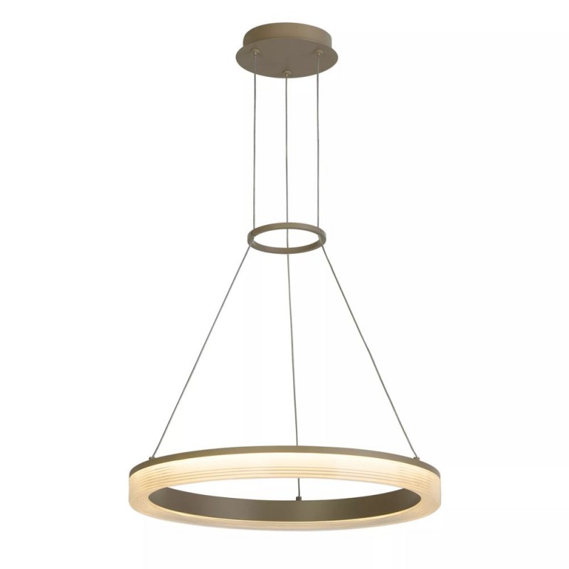 Searchlight-25134SA - Lumen - Sand CCT Pendant with Clear Diffuser