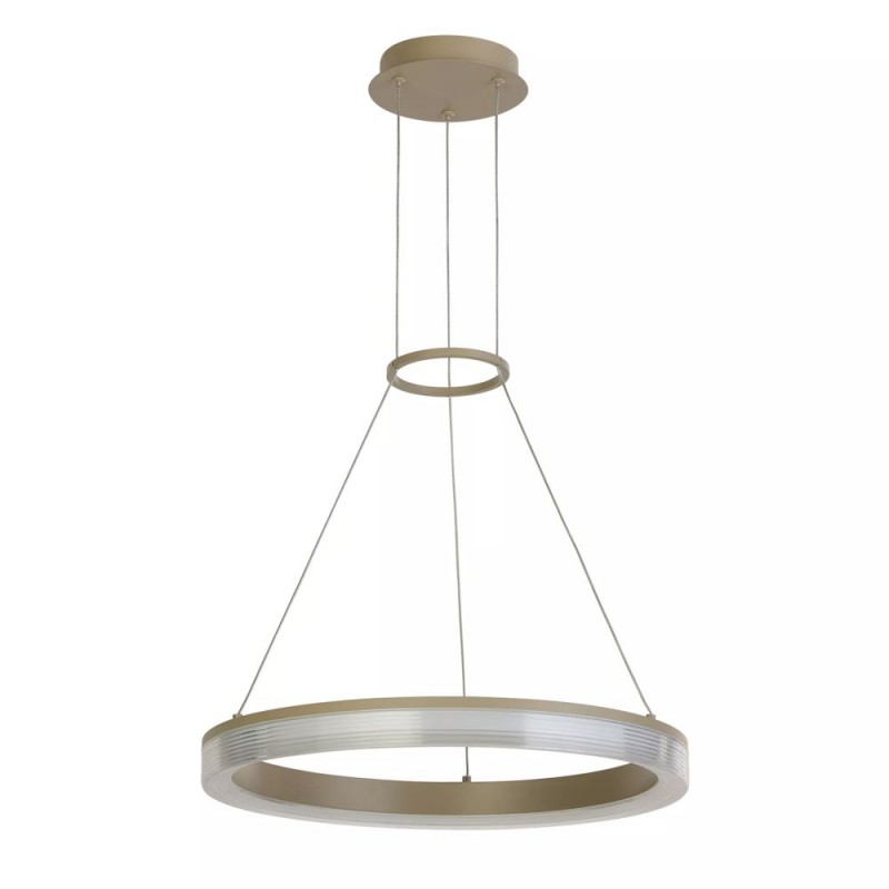Searchlight-25134SA - Lumen - Sand CCT Pendant with Clear Diffuser