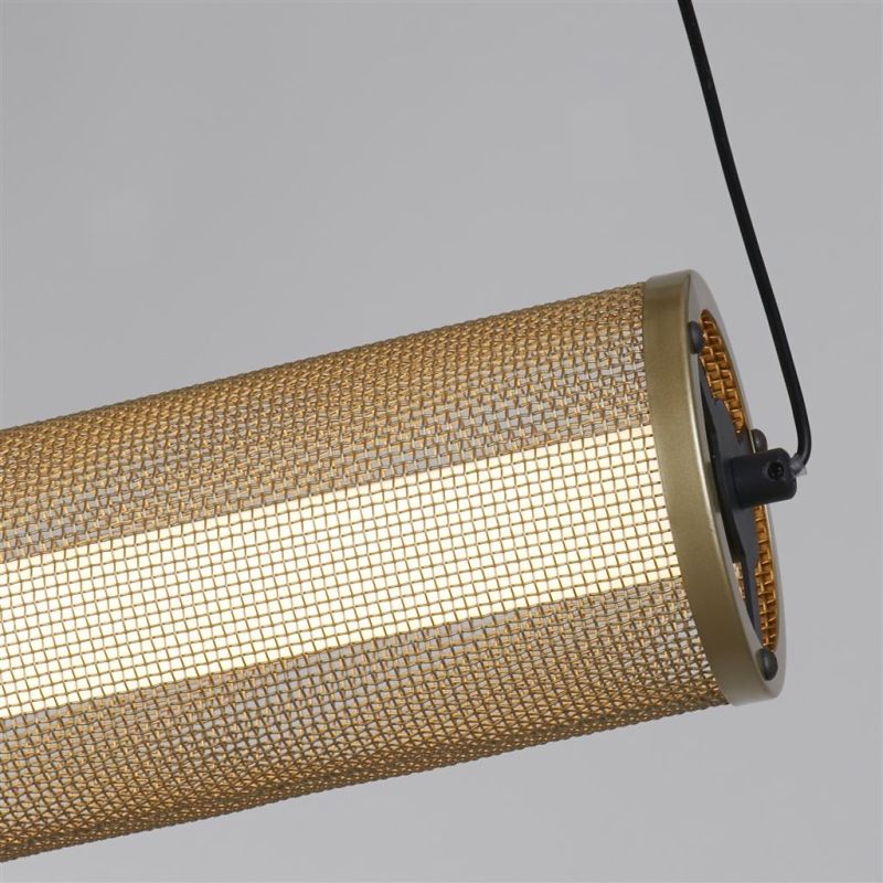 Searchlight-25151-1BK - Thread - Gold Mesh & Matt Black LED Pendant