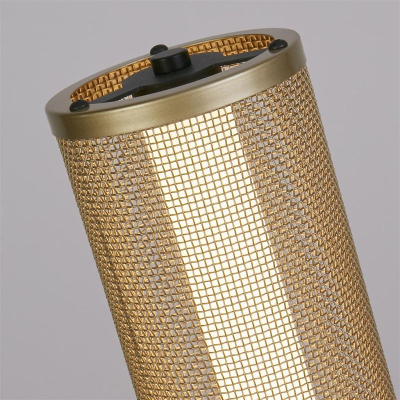 Searchlight-25154-1BK - Thread - Gold Mesh & Matt Black LED Table Lamp