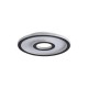Searchlight-25688-35BK - Roundel - White & Black LED Fush with Crystal