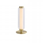 Mod - Satin Brass LED Table Lamp with Ribbed Glass Mod - Satin Brass LED Table Lamp with Ribbed Glass