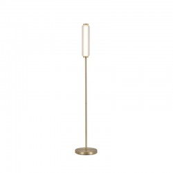 Mod - Satin Brass LED Floor Lamp with Ribbed Glass Mod - Satin Brass LED Floor Lamp with Ribbed Glass