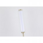 Mod - Satin Brass LED Floor Lamp with Ribbed Glass Mod - Satin Brass LED Floor Lamp with Ribbed Glass