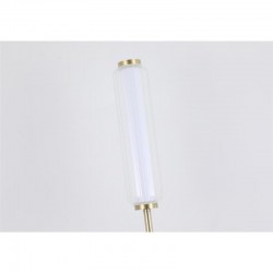 Mod - Satin Brass LED Floor Lamp with Ribbed Glass Mod - Satin Brass LED Floor Lamp with Ribbed Glass