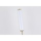 Searchlight-26252SB - Mod - Satin Brass LED Floor Lamp with Ribbed Glass