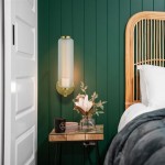 Mod - Satin Brass LED Wall Lamp with Ribbed Glass