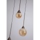 Searchlight-26301-3BZ - Opus Lux - Bronze 3 Light Cluster Pendant with Amber Glass