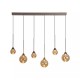 Searchlight-26301-6BZ - Opus Lux - Bronze CCT over Island Fitting with Amber Glass