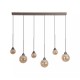 Searchlight-26301-6BZ - Opus Lux - Bronze CCT over Island Fitting with Amber Glass