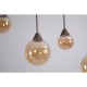 Searchlight-26301-6BZ - Opus Lux - Bronze CCT over Island Fitting with Amber Glass