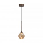 Opus Lux - Bronze CCT Pendant with Amber Glass