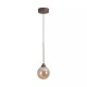 Searchlight-26302-1BZ - Opus Lux - Bronze CCT Pendant with Amber Glass