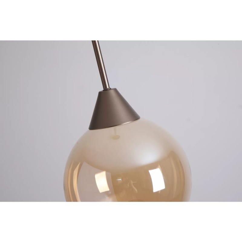 Searchlight-26302-1BZ - Opus Lux - Bronze CCT Pendant with Amber Glass