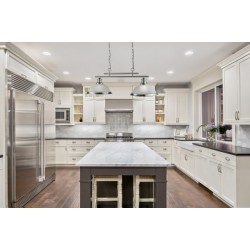 Bistro - Alabaster Glass & Satin Silver 2 Light over Island Fitting