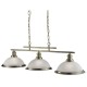 Searchlight-2683-3AB - Bistro - Alabaster Glass & Antique Brass 3 Light over Island Fitting