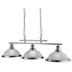 Bistro - Alabaster Glass & Satin Silver 3 Light over Island Fitting