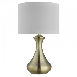 Touch - Cream & Antique Brass Touch Table Lamp