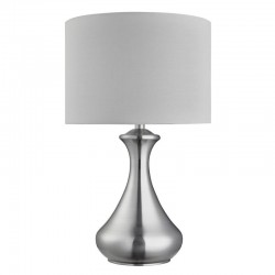 Touch - White & Satin Silver Touch Table Lamp