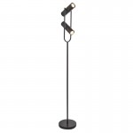 Telescope - Matt Black 2 Light Floor Lamp
