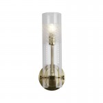 Scope - Bathroom Satin Brass Wall Lamp with Clear Glass